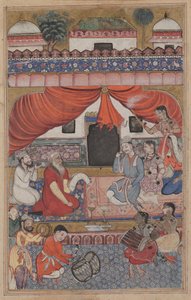 Forberedelse til Mahmudas ægteskab med den unge vesir, fra en Tuti-nama (Fortællinger om en papegøje): Treogtredive nat af Unknown artist
