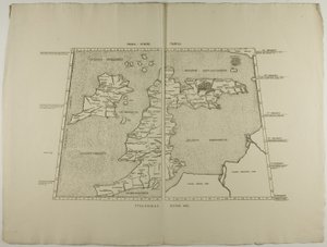 Prima Europe Tabula: Ptolemaeus Romae 1490 af Unknown artist