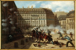 Vandtårnets indløb, Place du Palais-Royal, 24. februar af Unknown artist