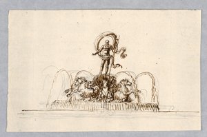 Projekt til et springvand af Unknown artist