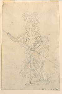 Projekt til et teatralsk kostume af en klassisk kriger af Unknown artist