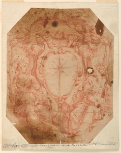 Projekt til en prælats våbenskjold af Unknown artist