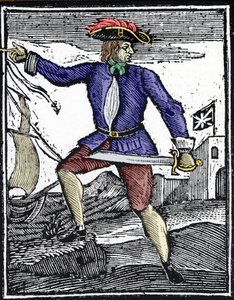 Repræsentation af piraten Howell Davis, aktiv omkring 1718-1719. af Unknown artist