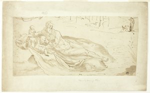 Tiberen med Romulus og Remus af Unknown artist