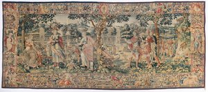Romerne beundrer de sabinske kvinder af Unknown artist
