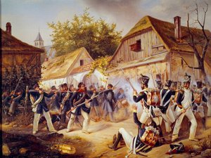 Russisk kampagne: "" Overgivelsen af tropperne fra Vandamme til slaget ved Culm (Kulm) den 30/08/1813"" 1813 Paris, Armees museum af Unknown artist