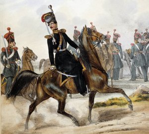 Russiske kosakker - tegning, deb. 19. århundrede af Unknown artist