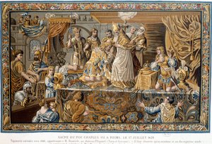 Hellige kong Charles VII i Reims den 17. juli af Unknown artist