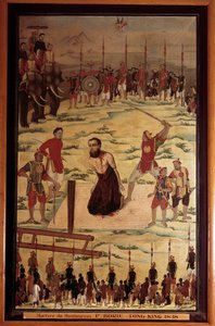 Saint Pierre Dumoulin Borie (Dumoulin-Borie) (1808-1838), katolsk missionær, martyr ved Tonkin i 1838. Anonymt maleri fra det 19. århundrede. Paris, jesuiter udenlandsk mission af Unknown artist
