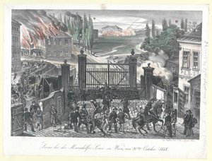 Scene ved Mariahilf-banen i Wien af Unknown artist