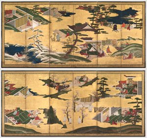 Scener fra fortællingen om Genji af Unknown artist