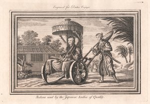 Sedaner brugt af de japanske kvalitetsdamer af Unknown artist