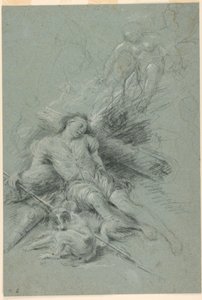 Selene ser den sovende Endymion af Unknown artist