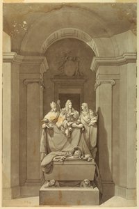 Gravmonumentet for de tre sidste stuarter af Unknown artist