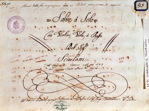 Nodeside for Salve Regina af Domenico Scarlatti af Unknown artist