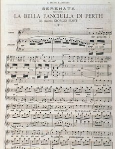 Notenblatt für Die schöne Magd von Perth, Oper von Georges Bizet von Unknown artist