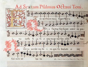 Nodeblad af et helligt værk af Giovanni Giacomo Gastoldi af Unknown artist