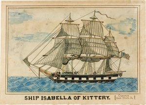 Skibet Isabella fra Kittery af Unknown artist