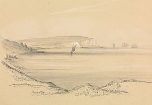Skibe i Sandown Bay af Unknown artist