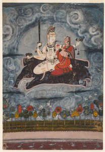 Shiva og Devi på Gajasura