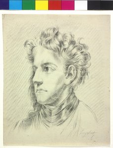 Skulderrem Billede af en ung mand af Unknown artist