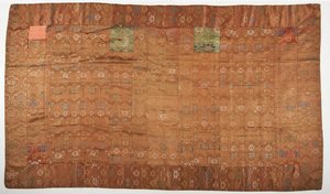 Silkebrokade. En buddhistisk munkedragt, lappet: Kesa af Unknown artist
