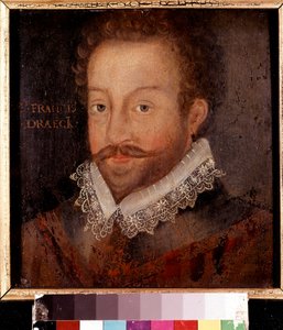 Sir Francis Drake, after an engraving attributed to Jodocus Hondius, c.1583dani af Unknown artist