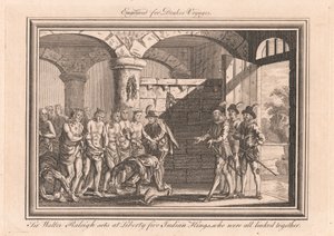 Sir Walter Raleigh sætter på Liberty Five Indian Kings, som alle var knyttet sammen af Unknown artist