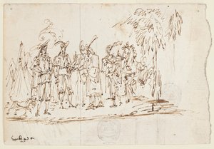 Skitse: Et orientalsk besøg af Unknown artist