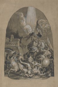 Skitse til oliemaleriet "The Conversion of St. Paul" af Unknown artist