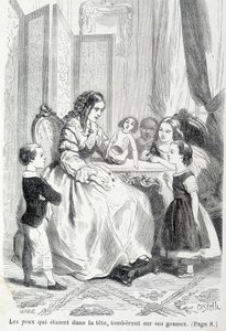 Sophie og den knækkede dukke - i "The misfortunes of Sophie"" af grevinden af Ségur, Hachette af Unknown artist