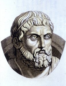 Sofokles (496 f.Kr. - 406 f.Kr.). af Unknown artist
