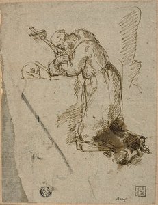 Sankt Frans af Assisi i bøn af Unknown artist