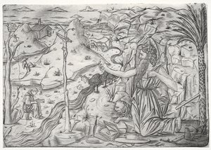 Sankt Hieronymus i bod af Unknown artist