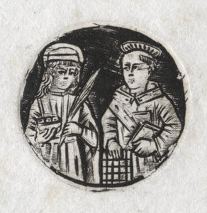 St. Lawrence og St. Lucy af Unknown artist
