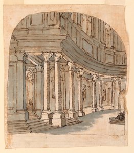 Scenedesign: Curving Portico af Unknown artist