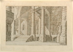 Scenedesign, Interiør i Fængslet af Unknown artist