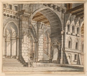 Scenedesign, Palace Interiør af Unknown artist