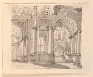 Scenedesign, Palace Interiør af Unknown artist