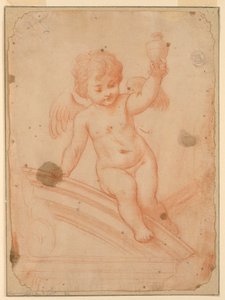 Studie af engel med vase af Unknown artist