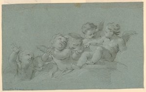 Studie af engle af Unknown artist