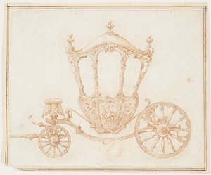 Studie af en coach af Unknown artist