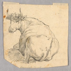 Studie af en ko af Unknown artist