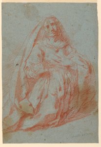 Studie af en sørgende kvinde af Unknown artist