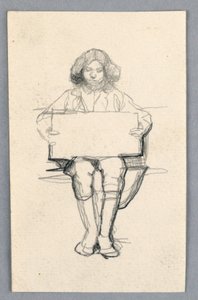 Studie af en ung dreng af Unknown artist