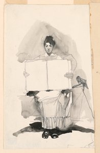 Studie af en ung kvinde af Unknown artist