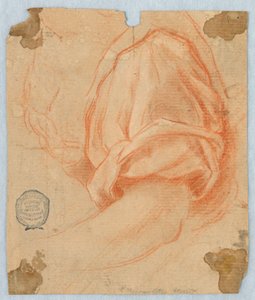 Studie af den øverste del af en mands venstre arm af Unknown artist
