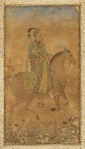 Sultan Abdullah Qutb Shah (1614-74) til hest af Unknown artist