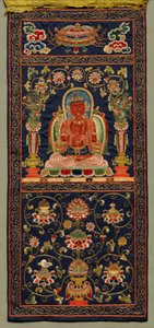 Thangka med den syvende bodhisattva af Unknown artist