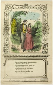Den buede bouillon og det klyngede hår (valentin) af Unknown artist